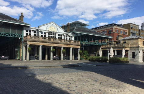 Covent Garden piazza with no people